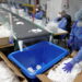 뉴저지주 패터슨에 있는 프로텍티브 헬스 기어(PHG) 공장에서 N95 마스크를 생산하고 있다. [로이터]
