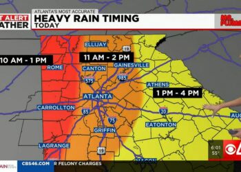 메트로 애틀랜타 정오부터 강한 폭풍우 예고