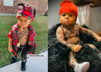 한살배기 온몸 뒤덮은 '문신'…엄마는 팔로어 30만명 모아 좋다