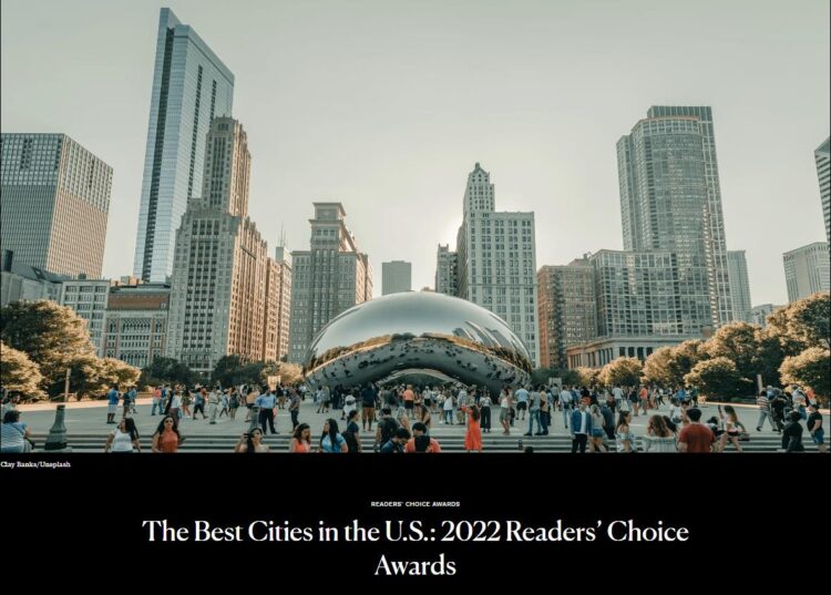 세계 여행객이 꼽은 미국 최고 대도시는 시카고...소도시 1위는 찰스턴