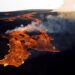 마우나 로아 화산 정상부에서 분출한 용암. USGS/로이터 사진.