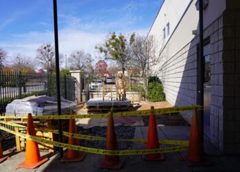 한인회관에서 보관 중인 제2소녀상. 윤지아 기자