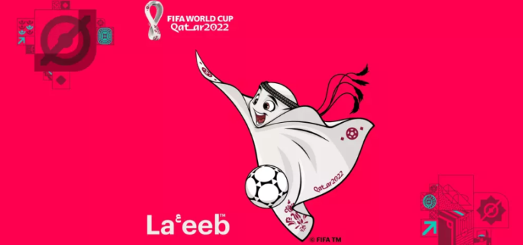 카타르 월드컵의 마스코트 라이브(La'eeb). 아랍 전통 의상을 착용하고 있으며, 자유롭게 날아다닐 수 있는 형상이다.