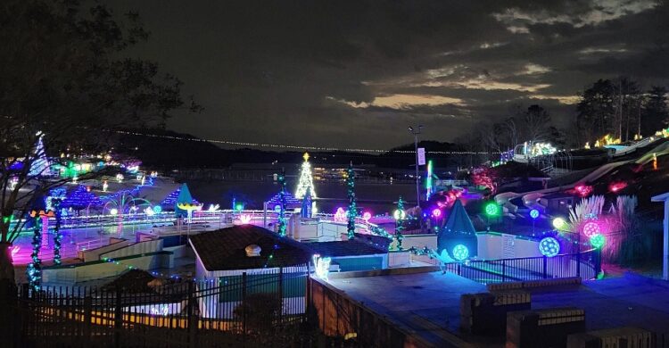 레이크 레이니어의 라이트 축제. 중앙포토.