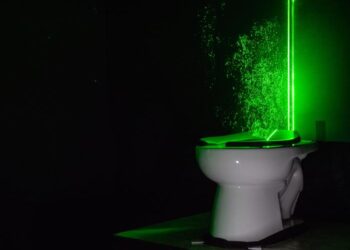 변기 물을 내릴 때 분출되는 비말.
Patrick Campbell / University of Colorado Boulder 제공.