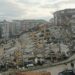 2023년 2월 7일 터키 하타이에서 지진으로 인해 파손되고 무너진 건물 전경. 로이터