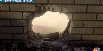 탈옥수들이 벽에 낸 구멍. NBC뉴스 화면 캡처