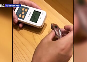 일본 초밥집 간 중국인, 초밥 하나하나 방사능 수치 찍어 올렸다