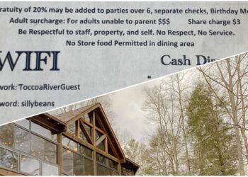 블루리지 식당 '버릇없는 아이들' 제재 추가 요금 50불 부과