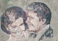 애틀랜타 프리덤 파크 땅에 그려진 카터 부부의 초상화 [Stan Herd Arts Facebook]