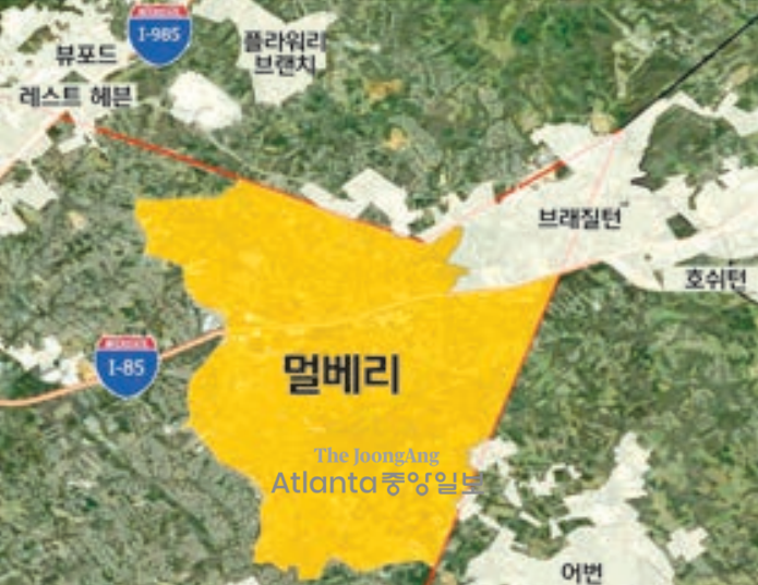 멀베리 시 예정지. 귀넷카운티 제공