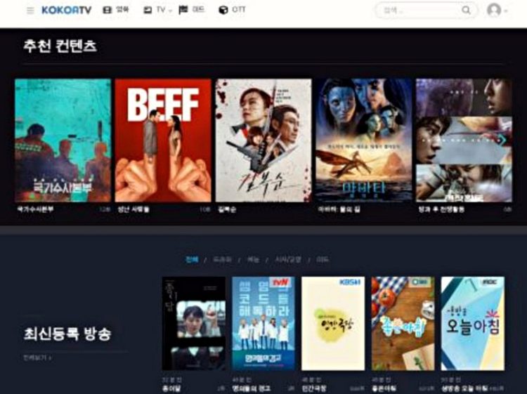 한국 콘텐츠 불법 사이트 코코아TV 강제 폐쇄령