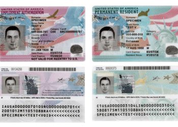노동허가와 영주권 카드 이미지. USCIS 제공