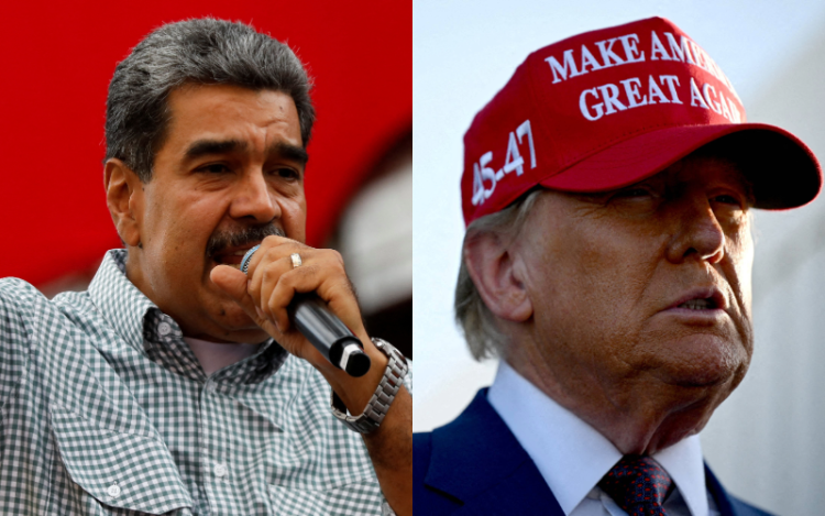 마두로 베네수엘라 대통령(왼쪽)과 도널드 트럼프 미국 대통령 당선인. 로이터 사진.