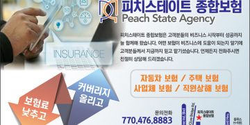 [조지아·동남부 추천 한인업체] 피치스테이트 종합보험 PEACHSTATE AGENCY, INC.