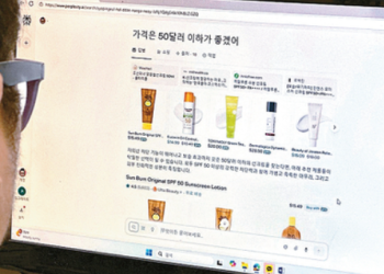 AI 챗봇을 활용한 쇼핑 체험을 하고 있는 모습. 박낙희 기자