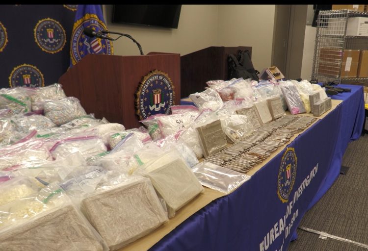 FBI가 적발한 93kg 양의 펜타닐. FBI 애틀랜타 지부 제공