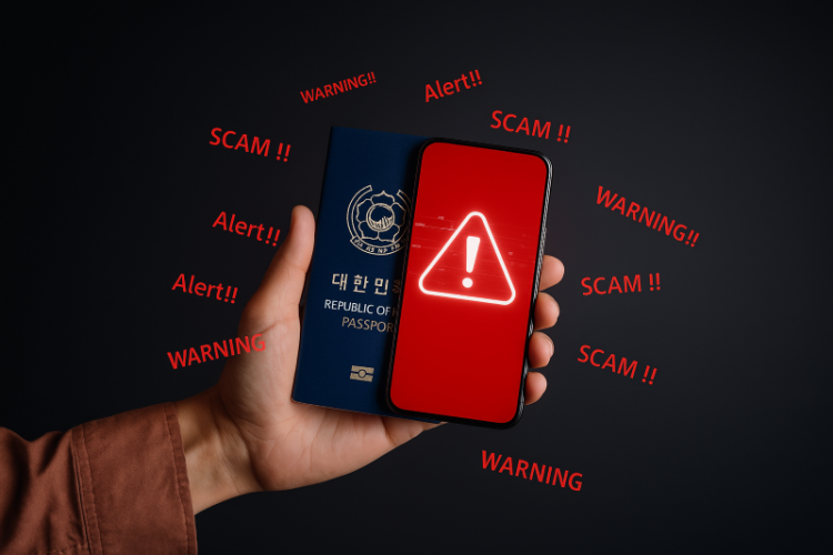 여권 도용 일러스트.