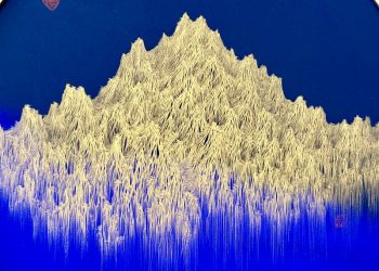 피 파인 아트에 전시된 부유하는 몽유금강도. 윤지아 기자.