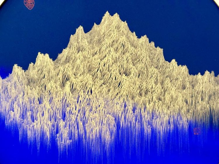 피 파인 아트에 전시된 부유하는 몽유금강도. 윤지아 기자.