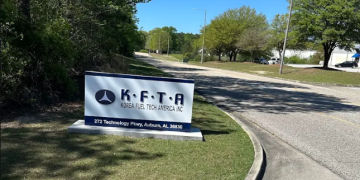 코리아 퓨얼테크 아메리카(KFTA) 공장 입구.