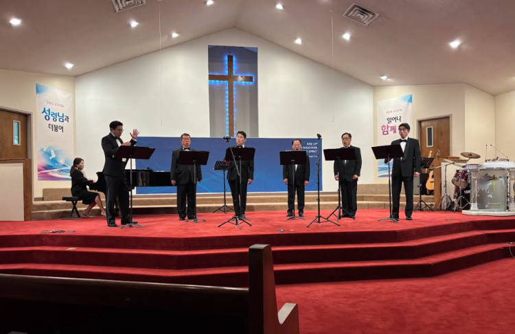 지난 12일 스와니 순복음교회에서 열린 애틀랜타 맨즈 앙상블 제7회 정기연주회.