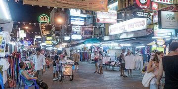 태국 방콕의 카오산로드. 중앙포토