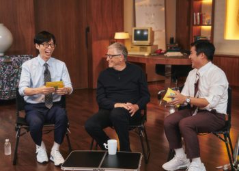 tvN 예능 프로그램 '유퀴즈 온 더 블럭'에 출연한 빌 게이츠. 사진 tvN