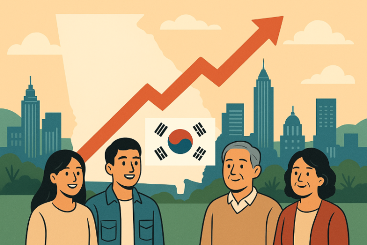 조지아주 한인 인구가 지난 몇 년간 증가세를 지속해 10만명에 육박하는 것으로 나타났다.  [AI 생성 이미지]