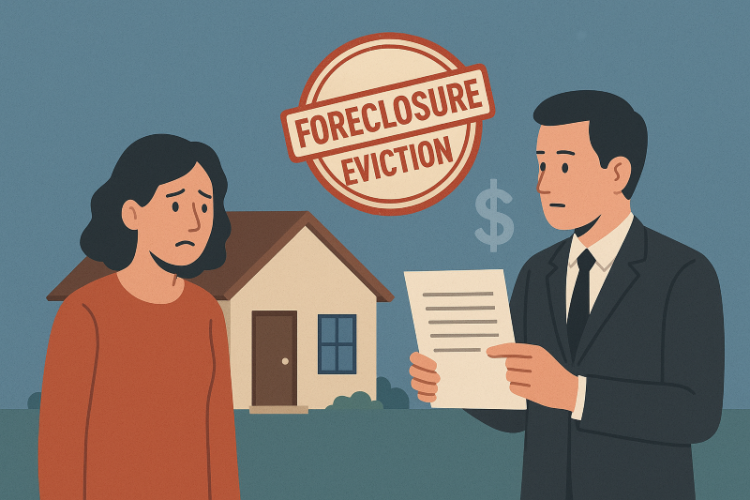 귀넷 여성이 자신이 40년 동안 살아온 집에서 강제 퇴거당할 위기에 처한 것으로 알려졌다. [AI 생성 이미지]