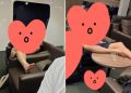 베트남 다낭 국제공항 라운지에서 맨발로 테이블에 발을 올린 채 쉬고 있는 한국인 여행객 모습. 사진 온라인 커뮤니티 캡처