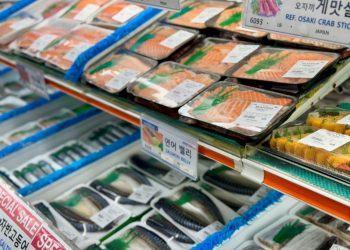 스와니 아씨마켓의 해산물 코너. 윤지아 기자.