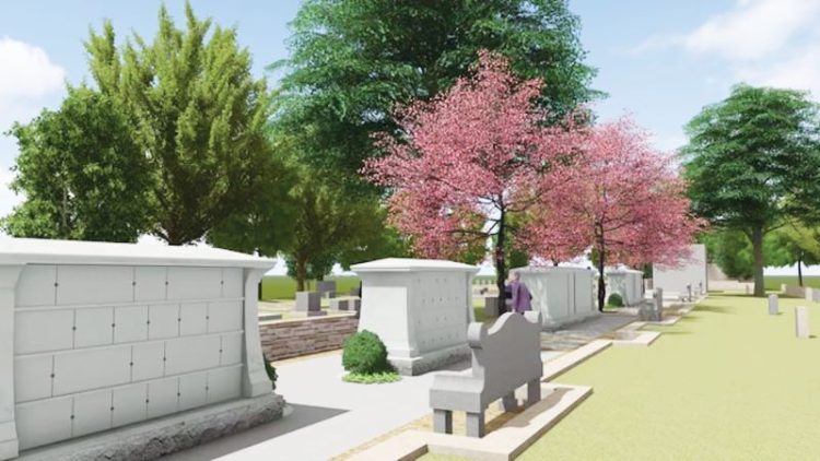 애틀랜타의 오클랜드 시립 묘지에 새로 조성될 안치단 예상도. [오클랜드 역사재단 제공]
