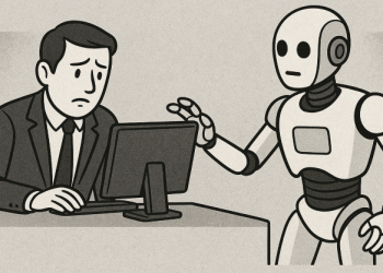 미국 전역에서 화이트칼라(사무직·전문직) 일자리가 급속히 사라지고 있다. [AI 생성 이미지]