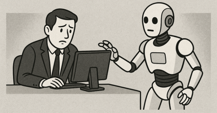 미국 전역에서 화이트칼라(사무직·전문직) 일자리가 급속히 사라지고 있다. [AI 생성 이미지]