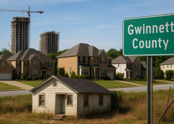 귀넷 카운티에 고소득층이 유입되고 개발이 집중되며 저소득층의 거주 공간이 빠르게 사라지고 있다. [AI 생성 이미지]