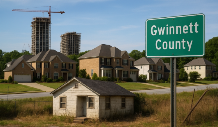 귀넷 카운티에 고소득층이 유입되고 개발이 집중되며 저소득층의 거주 공간이 빠르게 사라지고 있다. [AI 생성 이미지]