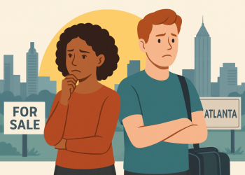 애틀랜타에 거주하는 자녀 없는 젊은 성인 거주자 절반이 도시를 떠날 생각이 있는 것으로 나타났다. [AI 생성 이미지]