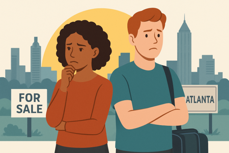 애틀랜타에 거주하는 자녀 없는 젊은 성인 거주자 절반이 도시를 떠날 생각이 있는 것으로 나타났다. [AI 생성 이미지]