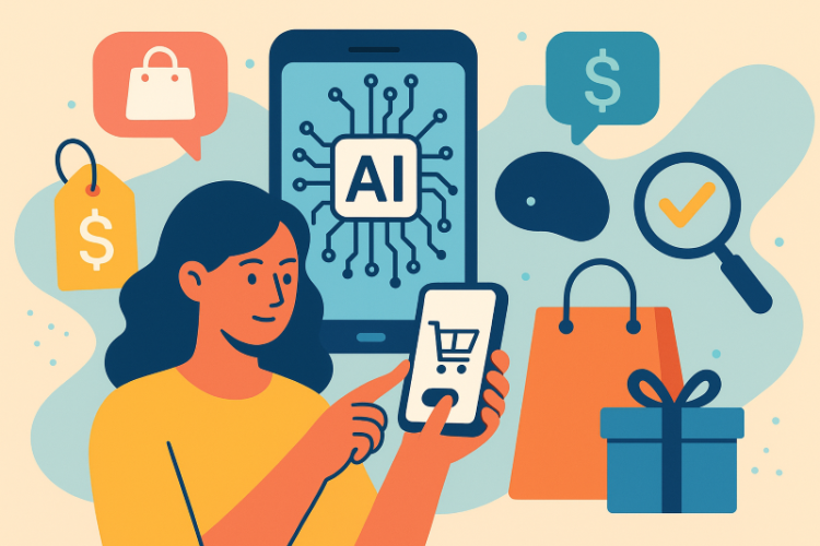 AI(인공지능)가 올해 연말 쇼핑 시즌 소비자 부담을 줄여줄 해결책으로 떠오르고 있다. [AI 생성 이미지]