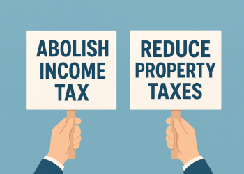 조지아주 유권자들은 소득세를 폐지하는 것보다 재산세 부담을 덜어주는 세제개편을 더 선호하는 것으로 나타났다. [AI 생성 이미지]