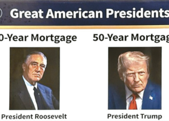 트럼프 대통령이 올린 '50년 모기지' 포스터. [트루스소셜 캡처]
