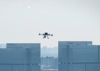 경찰 드론. [WSB-TV 보도영상 캡처]