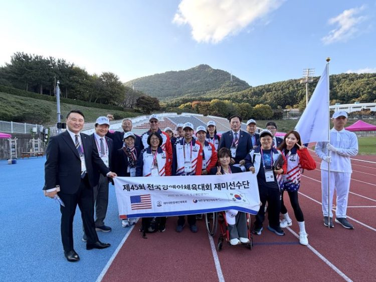 미국대표팀이 개막식에 입장하기 전 기념사진을 찍었다.