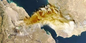 에티오피아 북부 하일리 구비 화산 분화 위성사진. [로이터]