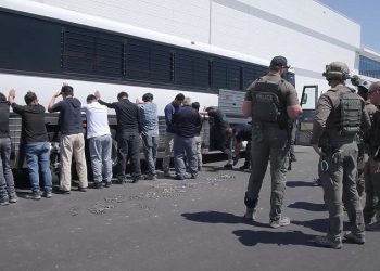 조지아 메타플랜트 내 배터리 공장 이민단속 현장. [로이터]