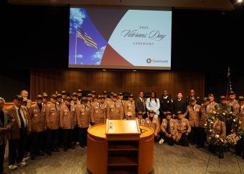 11일 귀넷 청사에서 열린 베테랑스 데이 기념식에 참석한 동남부 월남참전국가유공자전우회 회원들. 장채원 기자