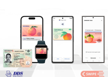 조지아주의 디지털 면허증.