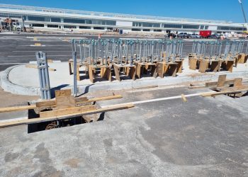 메타플랜트 주차장 태양광 발전소 시공 현장. [엘리슨 제공]