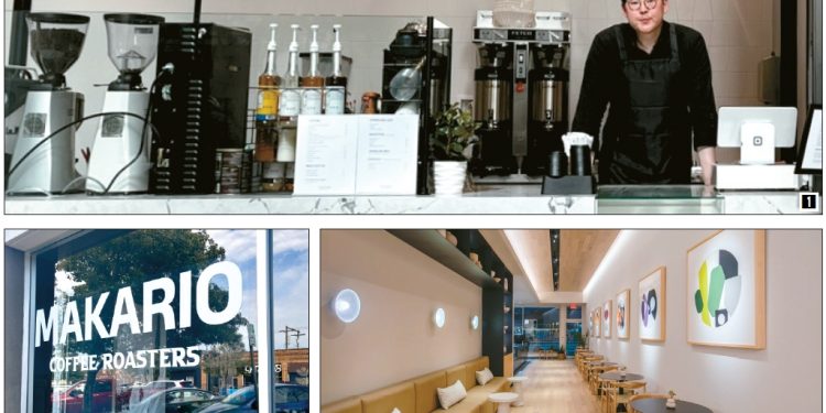 옐프 '2025 톱 100 카페'에 이름을 올린 한인 카페. (1)카셀 어스 커피. (2)마카리오 커피 로스터스. (3)한 커피. [각 업체 제공]